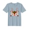 BYFT Threads XL Baby Blue Polycotton T-Shirt - Christmas "Christmas Deer Face" Printed Design, Premium Holiday Collection