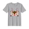 BYFT Threads XL Grey Polycotton T-Shirt - Christmas "Christmas Deer Face" Printed Design, Premium Holiday Collection