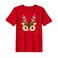 BYFT Threads Medium Red Polycotton T-Shirt - Christmas "Christmas Deer Face" Printed Design, Premium Holiday Collection