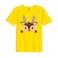 BYFT Threads XXL Yellow Polycotton T-Shirt - Christmas "Christmas Deer Face" Printed Design, Premium Holiday Collection