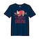 BYFT Threads Medium Navy Blue Polycotton T-Shirt - Christmas "Christmas Koala" Printed Design, Premium Holiday Collection