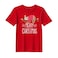 BYFT Threads XXL Red Polycotton T-Shirt - Christmas "Christmas Koala" Printed Design, Premium Holiday Collection