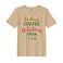 BYFT Threads Medium Beige Polycotton T-Shirt - Christmas "Cookies Christmas Cheer" Printed Design, Premium Holiday Collection