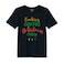 BYFT Threads Large Black Polycotton T-Shirt - Christmas "Cookies Christmas Cheer" Printed Design, Premium Holiday Collection