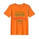 BYFT Threads Large Orange Polycotton T-Shirt - Christmas "Cookies Christmas Cheer" Printed Design, Premium Holiday Collection
