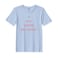 BYFT Threads XL Sky Blue Polycotton T-Shirt - Christmas "Eat Drink Be Merry" Printed Design, Premium Holiday Collection