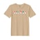 BYFT Threads Large Beige Polycotton T-Shirt - Christmas "ELF" Printed Design, Premium Holiday Collection