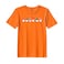 BYFT Threads XL Orange Polycotton T-Shirt - Christmas "ELF" Printed Design, Premium Holiday Collection