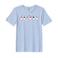 BYFT Threads Medium Sky Blue Polycotton T-Shirt - Christmas "ELF" Printed Design, Premium Holiday Collection