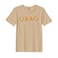 BYFT Threads XXL Beige Polycotton T-Shirt - Christmas "Gingerbread Star" Printed Design, Premium Holiday Collection