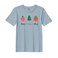 BYFT Threads Medium Baby Blue Polycotton T-Shirt - Christmas "HO HO HO" Printed Design, Premium Holiday Collection
