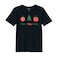 BYFT Threads Large Black Polycotton T-Shirt - Christmas "HO HO HO" Printed Design, Premium Holiday Collection