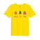 BYFT Threads Medium Yellow Polycotton T-Shirt - Christmas "HO HO HO" Printed Design, Premium Holiday Collection