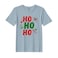 BYFT Threads XL Baby Blue Polycotton T-Shirt - Christmas "Ho Ho Ho toffee" Printed Design, Premium Holiday Collection