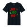 BYFT Threads XL Black Polycotton T-Shirt - Christmas "Ho Ho Ho toffee" Printed Design, Premium Holiday Collection