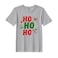 BYFT Threads XXL Grey Polycotton T-Shirt - Christmas "Ho Ho Ho toffee" Printed Design, Premium Holiday Collection