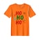 BYFT Threads XL Orange Polycotton T-Shirt - Christmas "Ho Ho Ho toffee" Printed Design, Premium Holiday Collection