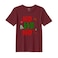 BYFT Threads Medium Pomegranate Polycotton T-Shirt - Christmas "Ho Ho Ho toffee" Printed Design, Premium Holiday Collection