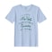 BYFT Threads Large Sky Blue Polycotton T-Shirt - Christmas "I left my ugly Christmas sweater at home" Printed Design, Premium Holiday Collection