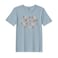 BYFT Threads Large Baby Blue Polycotton T-Shirt - Christmas "I run of Coffee and Christmas Cheer" Printed Design, Premium Holiday Collection