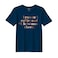 BYFT Threads XL Navy Blue Polycotton T-Shirt - Christmas "I run of Coffee and Christmas Cheer" Printed Design, Premium Holiday Collection
