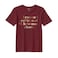 BYFT Threads Medium Pomegranate Polycotton T-Shirt - Christmas "I run of Coffee and Christmas Cheer" Printed Design, Premium Holiday Collection