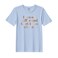 BYFT Threads Medium Sky Blue Polycotton T-Shirt - Christmas "I run of Coffee and Christmas Cheer" Printed Design, Premium Holiday Collection