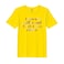 BYFT Threads Medium Yellow Polycotton T-Shirt - Christmas "I run of Coffee and Christmas Cheer" Printed Design, Premium Holiday Collection