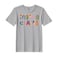 BYFT Threads XL Grey Polycotton T-Shirt - Christmas "Mama Claus" Printed Design, Premium Holiday Collection