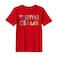 BYFT Threads Medium Red Polycotton T-Shirt - Christmas "Mama Claus" Printed Design, Premium Holiday Collection