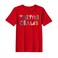 BYFT Threads Large Red Polycotton T-Shirt - Christmas "Mama Claus" Printed Design, Premium Holiday Collection