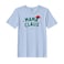 BYFT Threads Large Sky Blue Polycotton T-Shirt - Christmas "Mama Claus Hat" Printed Design, Premium Holiday Collection