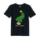 BYFT Threads XL Black Polycotton T-Shirt - Christmas "Merry &amp; Bright" Printed Design, Premium Holiday Collection
