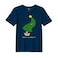 BYFT Threads XXL Navy Blue Polycotton T-Shirt - Christmas "Merry &amp; Bright" Printed Design, Premium Holiday Collection