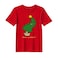 BYFT Threads XXL Red Polycotton T-Shirt - Christmas "Merry &amp; Bright" Printed Design, Premium Holiday Collection