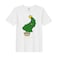 BYFT Threads Large White Polycotton T-Shirt - Christmas "Merry &amp; Bright" Printed Design, Premium Holiday Collection