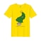 BYFT Threads XL Yellow Polycotton T-Shirt - Christmas "Merry &amp; Bright" Printed Design, Premium Holiday Collection