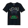 BYFT Threads Medium Black Polycotton T-Shirt - Christmas "Merry Holidays" Printed Design, Premium Holiday Collection