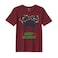 BYFT Threads Medium Pomegranate Polycotton T-Shirt - Christmas "Merry Holidays" Printed Design, Premium Holiday Collection