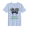 BYFT Threads XL Sky Blue Polycotton T-Shirt - Christmas "Merry Holidays" Printed Design, Premium Holiday Collection