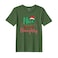 BYFT Threads Large Forest ELF Green Polycotton T-Shirt - Christmas "Nice untill proven Naughty" Printed Design, Premium Holiday Collection