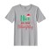 BYFT Threads Medium Grey Polycotton T-Shirt - Christmas "Nice untill proven Naughty" Printed Design, Premium Holiday Collection