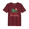 BYFT Threads Large Pomegranate Polycotton T-Shirt - Christmas "Nice untill proven Naughty" Printed Design, Premium Holiday Collection