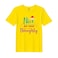 BYFT Threads XXL Yellow Polycotton T-Shirt - Christmas "Nice untill proven Naughty" Printed Design, Premium Holiday Collection