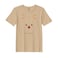 BYFT Threads XL Beige Polycotton T-Shirt - Christmas "Oh dear" Printed Design, Premium Holiday Collection