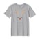 BYFT Threads Medium Grey Polycotton T-Shirt - Christmas "Oh dear" Printed Design, Premium Holiday Collection