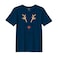 BYFT Threads XL Navy Blue Polycotton T-Shirt - Christmas "Oh dear" Printed Design, Premium Holiday Collection