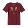 BYFT Threads Large Pomegranate Polycotton T-Shirt - Christmas "Oh dear" Printed Design, Premium Holiday Collection