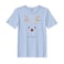 BYFT Threads Medium Sky Blue Polycotton T-Shirt - Christmas "Oh dear" Printed Design, Premium Holiday Collection