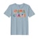 BYFT Threads Medium Baby Blue Polycotton T-Shirt - Christmas "Papa Claus" Printed Design, Premium Holiday Collection